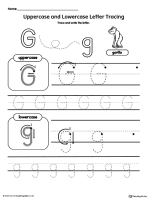 Tracing Uppercase and Lowercase Letter G