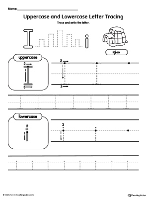 Tracing Uppercase and Lowercase Letter I