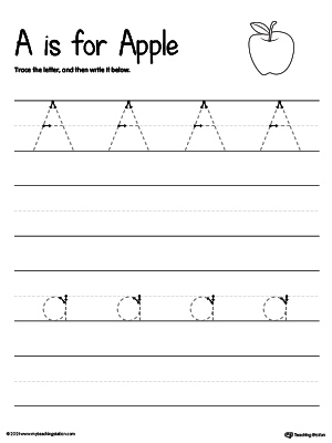 Letter worksheets for tracing and writing