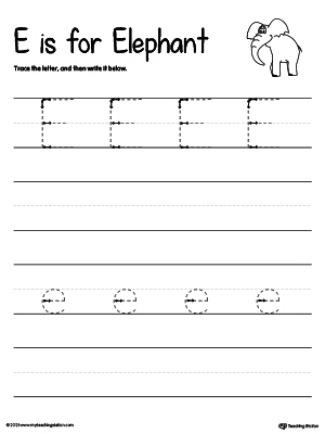 Free Printable Letter E Worksheets