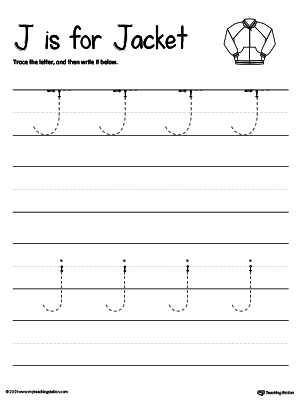 Letter J Tracing Worksheets