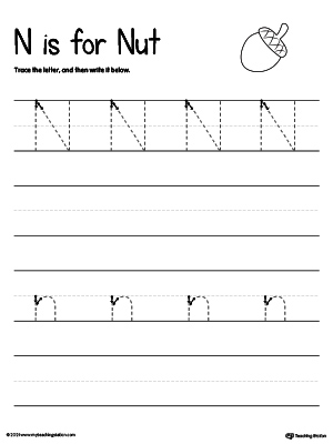 Tracing And Writing the Letter N