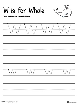 FREE* Tracing And Writing the Letter W | MyTeachingStation.com